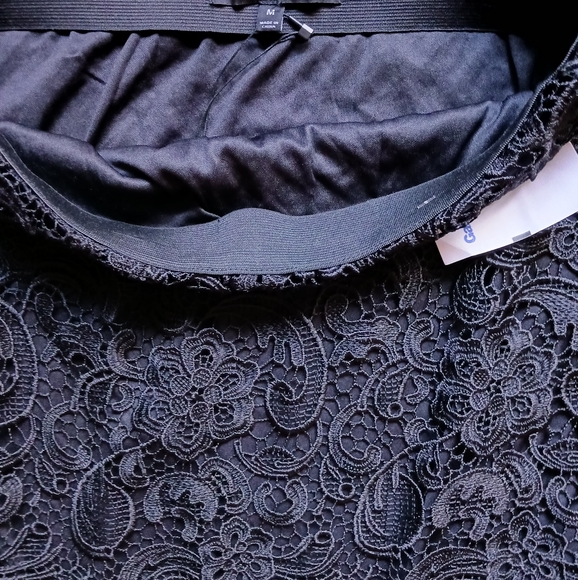 NWT Harve Benard black Laced pencil skirt Women's medium Gothic - Picture 4 of 4